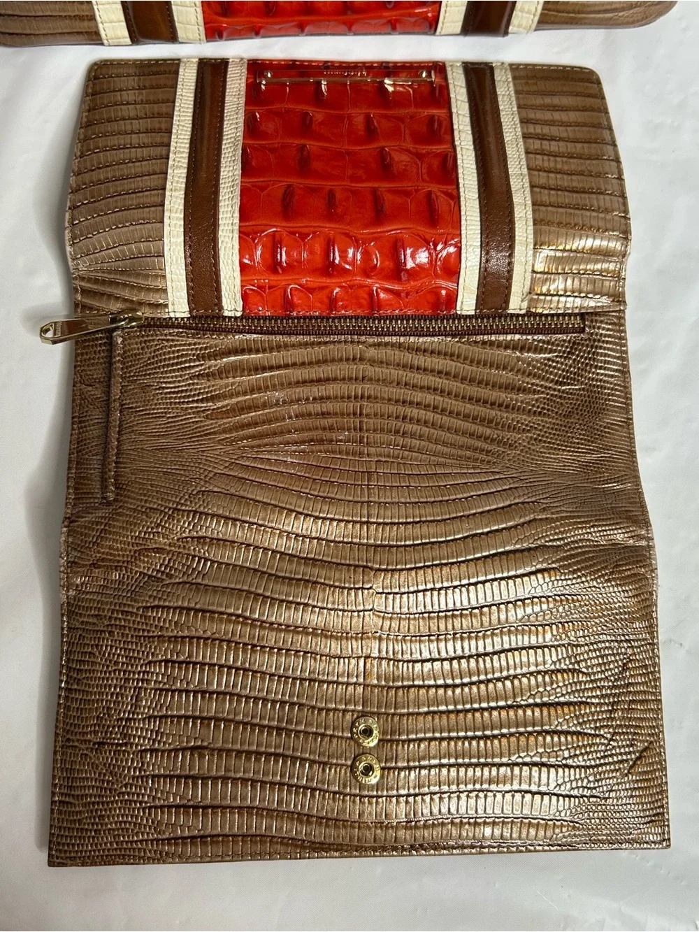 Brahmin Duxbury Cabana Vertical Vineyard Satchel and Checkbook Wallet Set